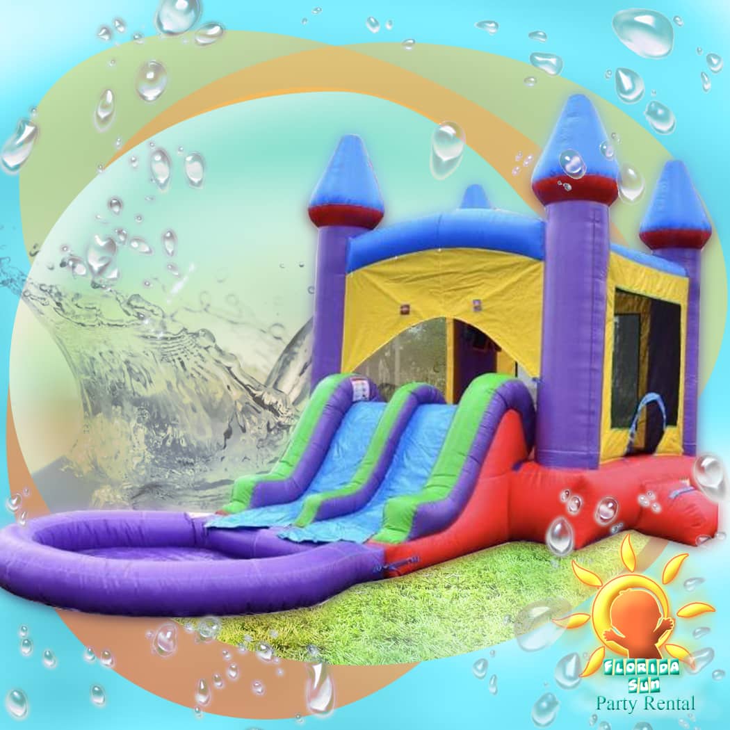 #1- Yellow castle water slide.